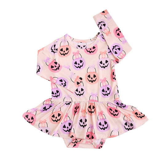 Halloween Buckets Bamboo Twirl Dress Onesie