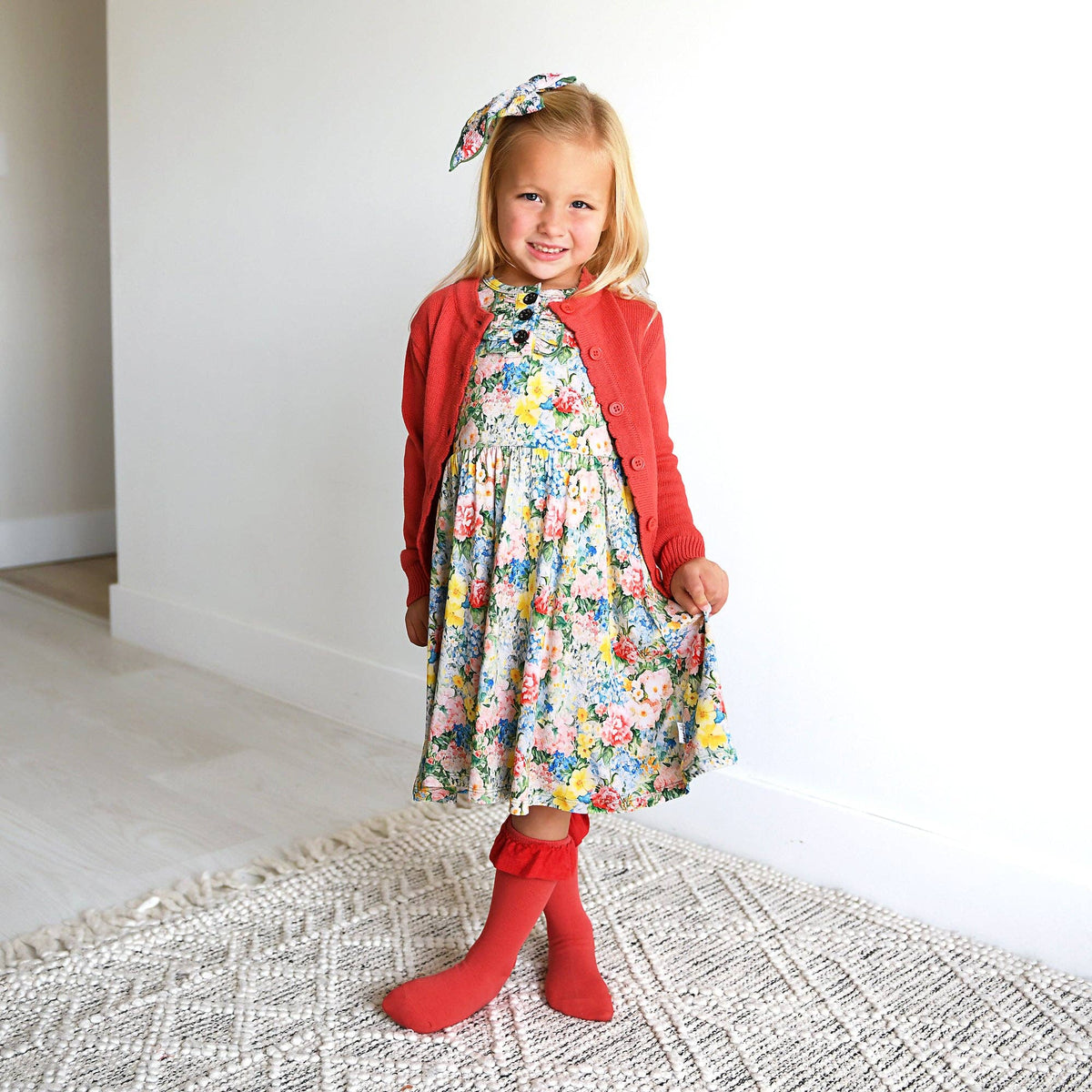Cranberry Ruffle Socks