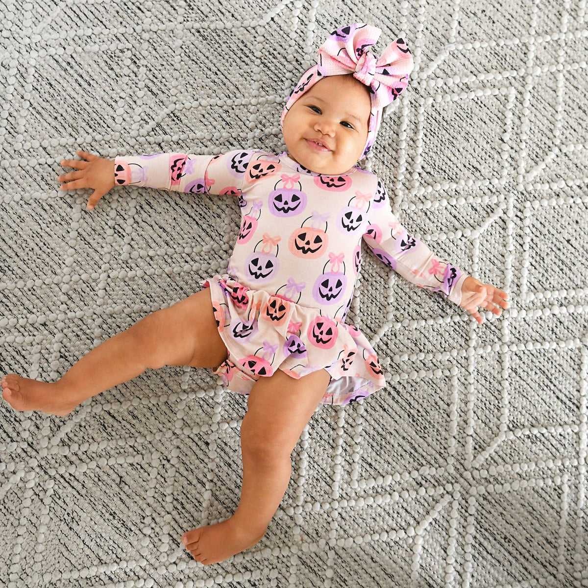Halloween Buckets Bamboo Twirl Dress Onesie