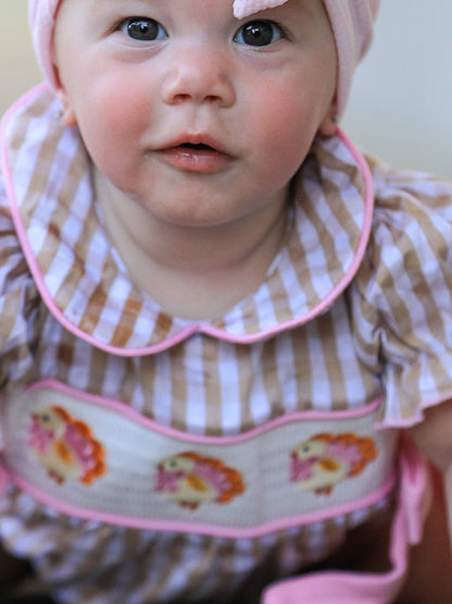 Thanksgiving Plaid Baby Girls Romper
