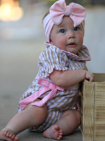 Thanksgiving Plaid Baby Girls Romper