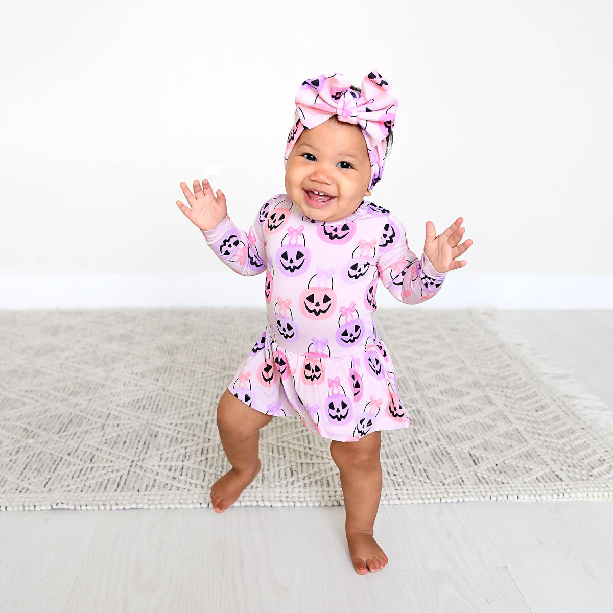 Halloween Buckets Bamboo Twirl Dress Onesie