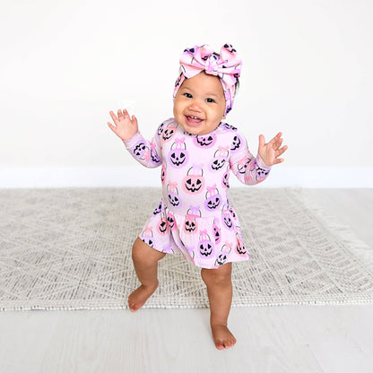 Halloween Buckets Bamboo Twirl Dress Onesie