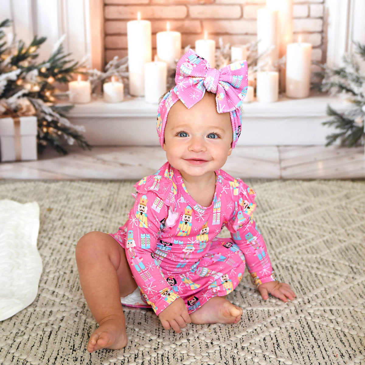 Nadia Bamboo Nutcrackers Twirl Dress Onesie