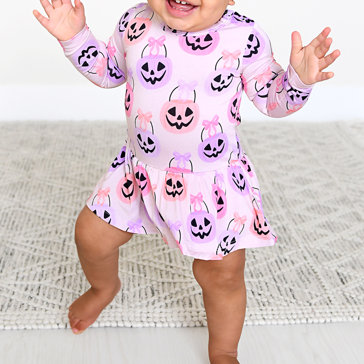 Halloween Buckets Bamboo Twirl Dress Onesie