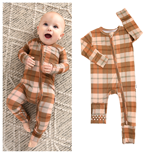 Turkey Time Bamboo Plaid Sleeper