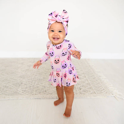 Halloween Buckets Bamboo Twirl Dress Onesie
