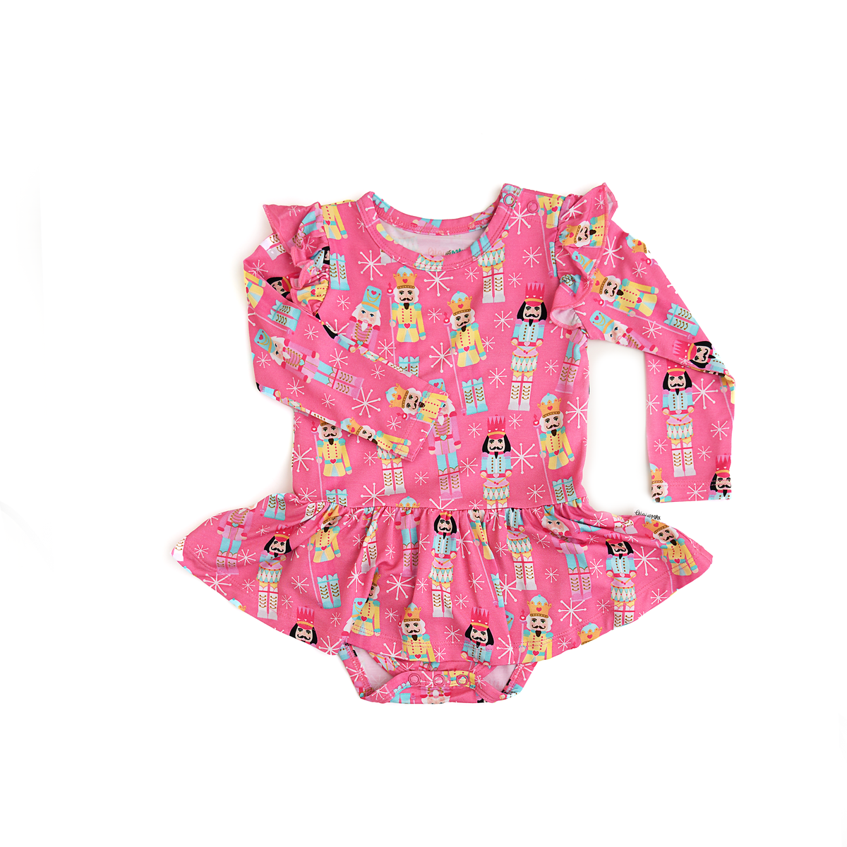 Nadia Bamboo Nutcrackers Twirl Dress Onesie