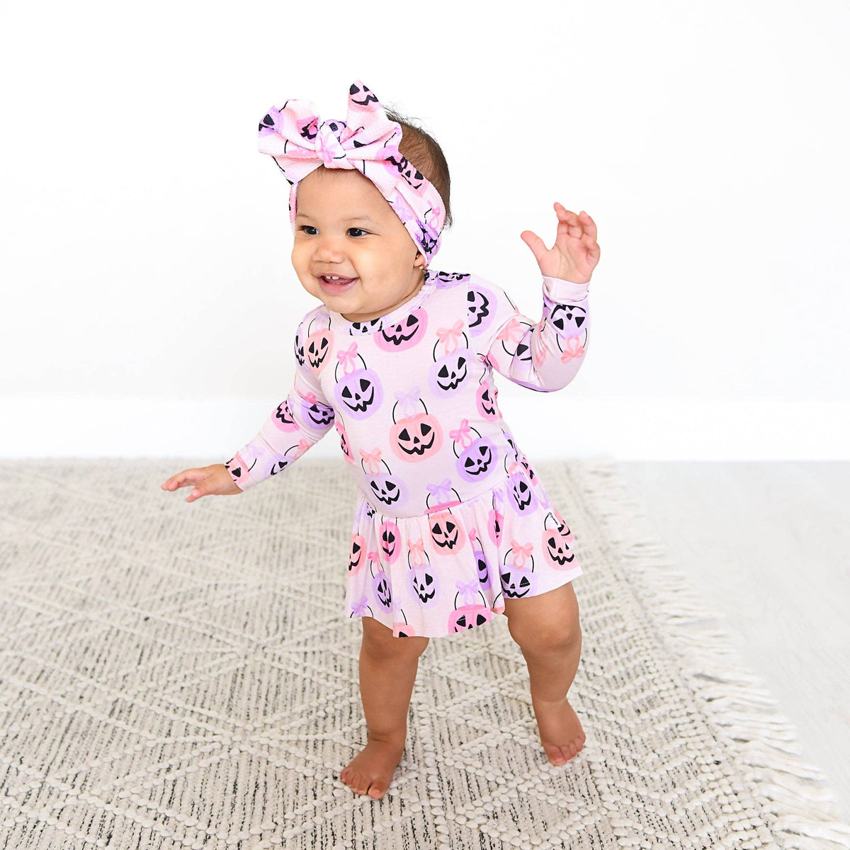 Halloween Buckets Bamboo Twirl Dress Onesie